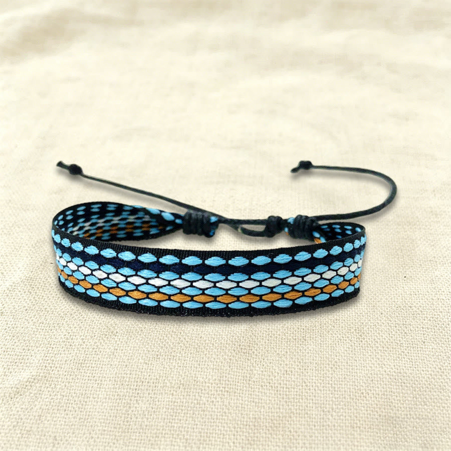 Bracelet tressé Olivenorma, style bohème décontracté, ajustable, à porter au quotidien - Diamant bleu - image 20