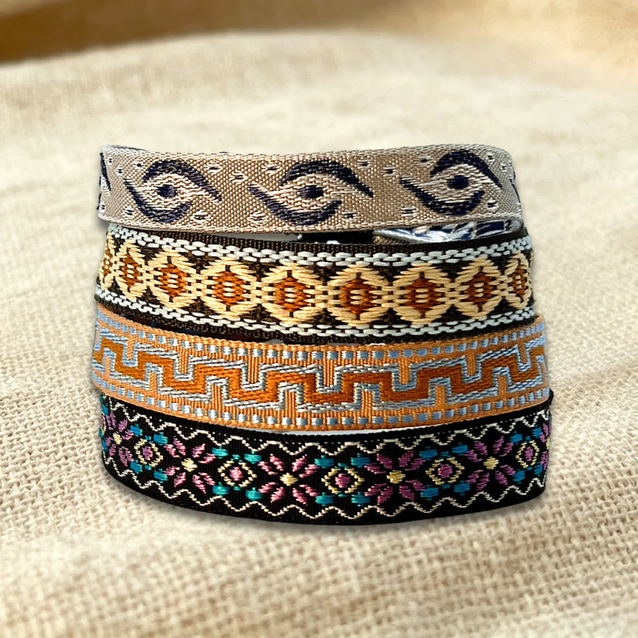 Bracelet d'amitié tressé ajustable Olivenorma à motif tribal multicolore - image 0