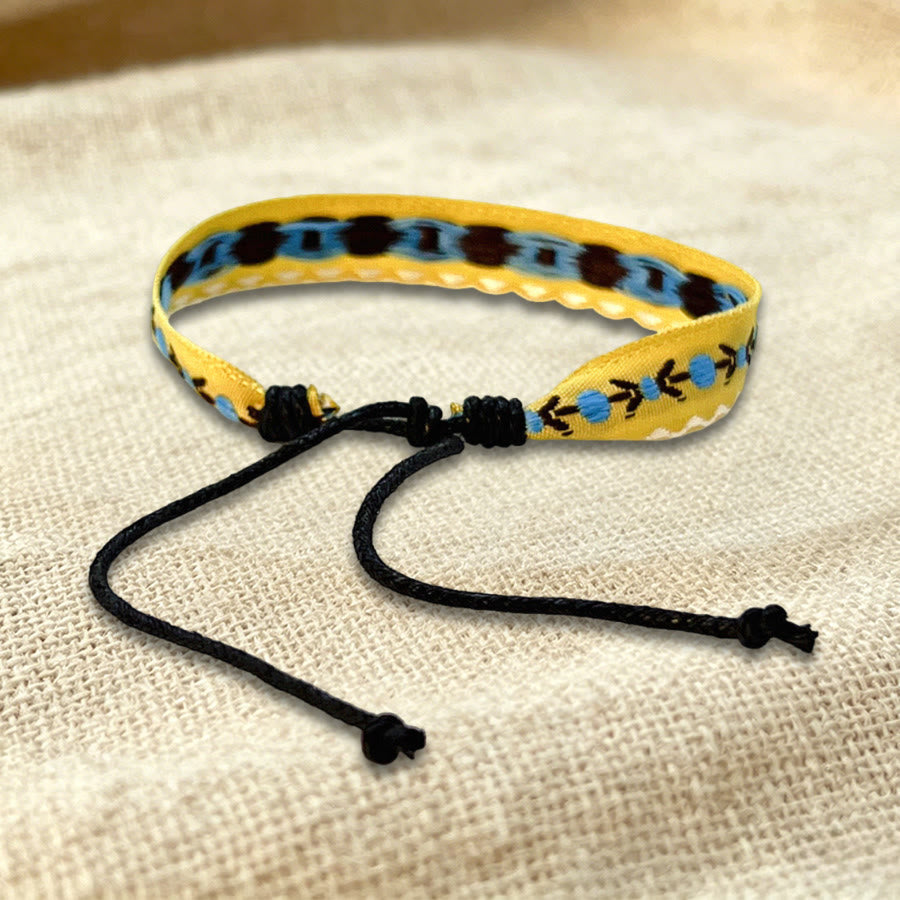 Bracelet d'amitié tressé ajustable Olivenorma à motif tribal multicolore - image 30