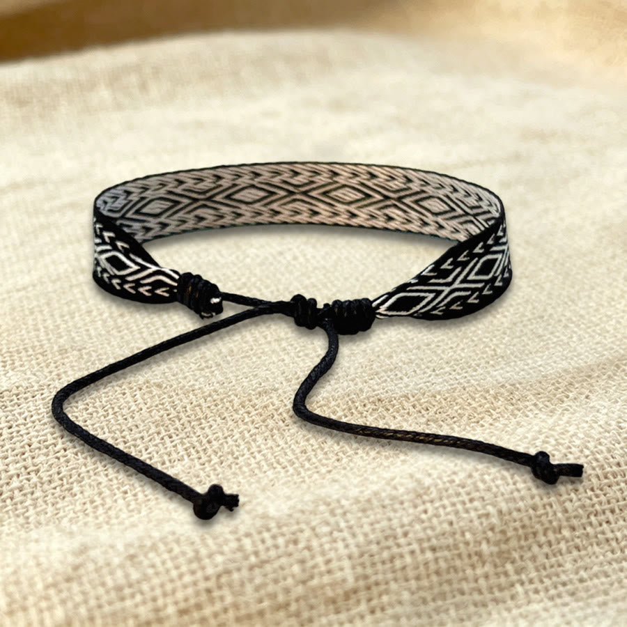 Bracelet d'amitié tressé ajustable Olivenorma à motif tribal multicolore - image 18