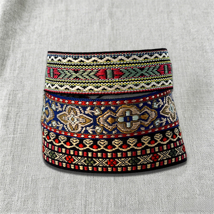 Bracelet ethnique tressé à la main Olivenorma à motif tribal orné - image 0