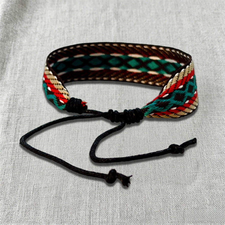 Bracelet ethnique tressé à la main Olivenorma à motif tribal orné - image 7