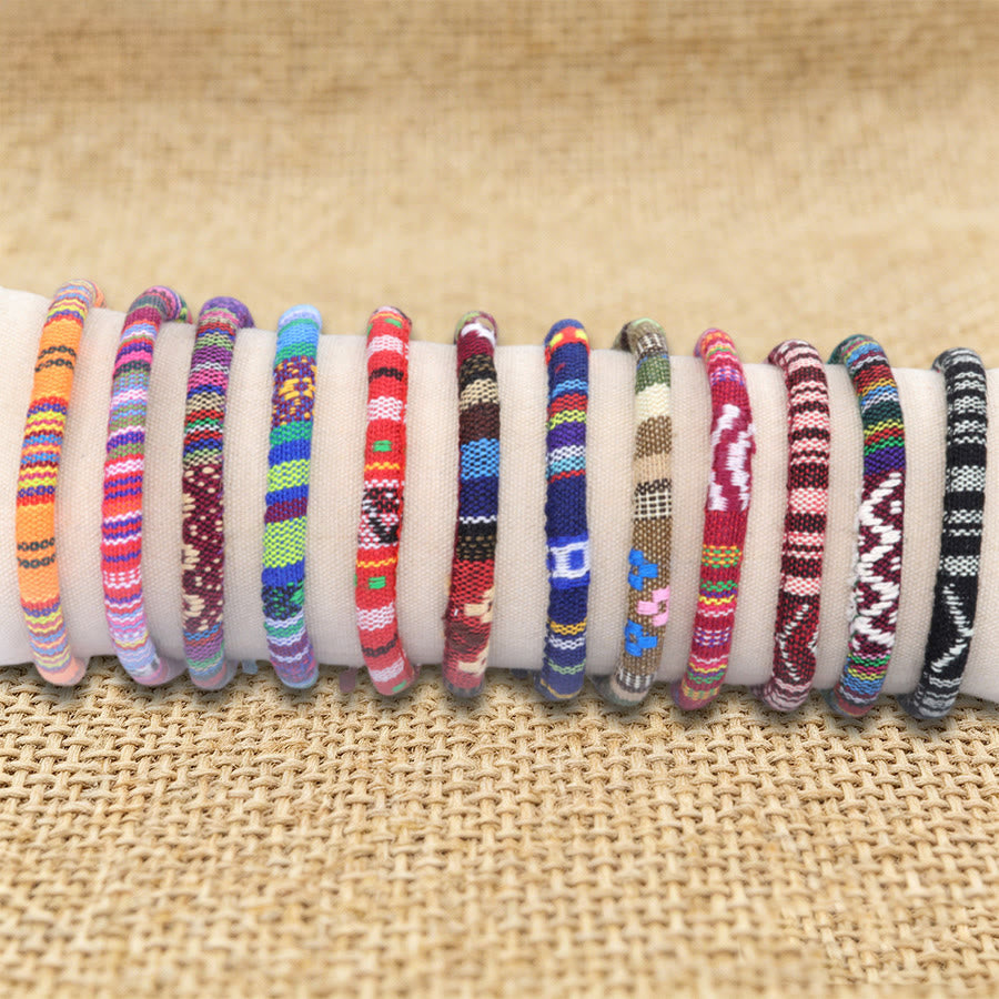 Bracelet d'amitié tressé à la main en fil de coton Olivenorma, motif ethnique bohème - image 5