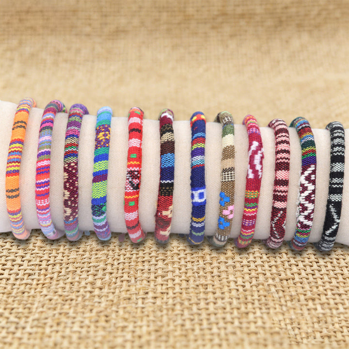 Bracelet d'amitié tressé à la main en fil de coton Olivenorma, motif ethnique bohème - image 5