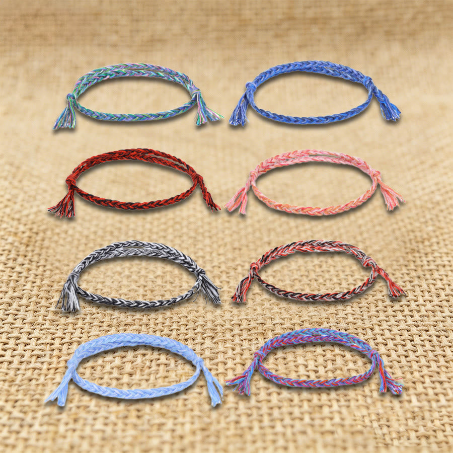 Bracelet d'amitié tressé à la main en fil de coton Olivenorma, motif ethnique bohème - image 2