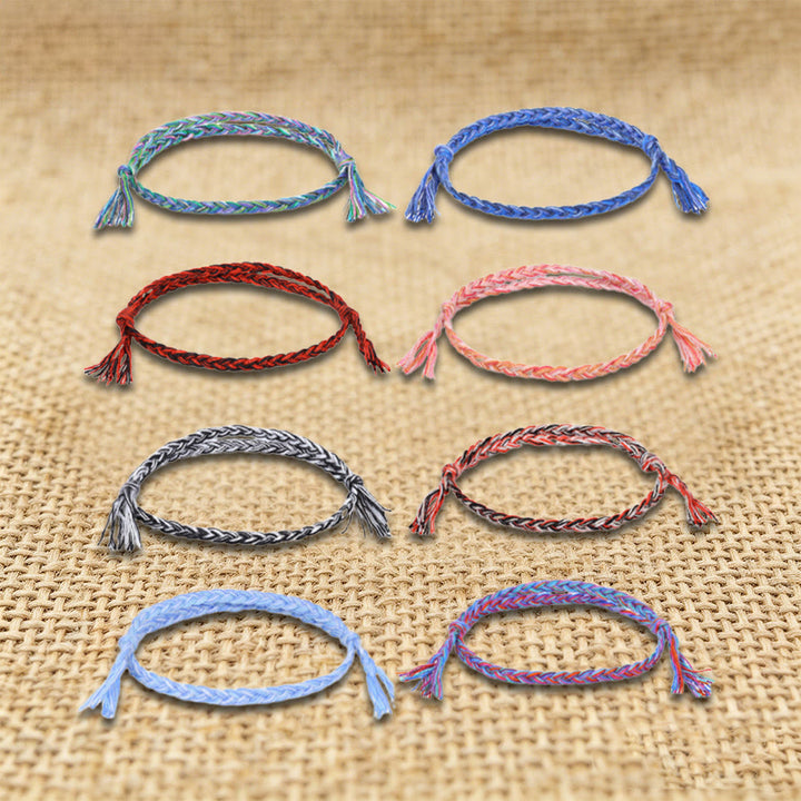 Bracelet d'amitié tressé à la main en fil de coton Olivenorma, motif ethnique bohème - image 2