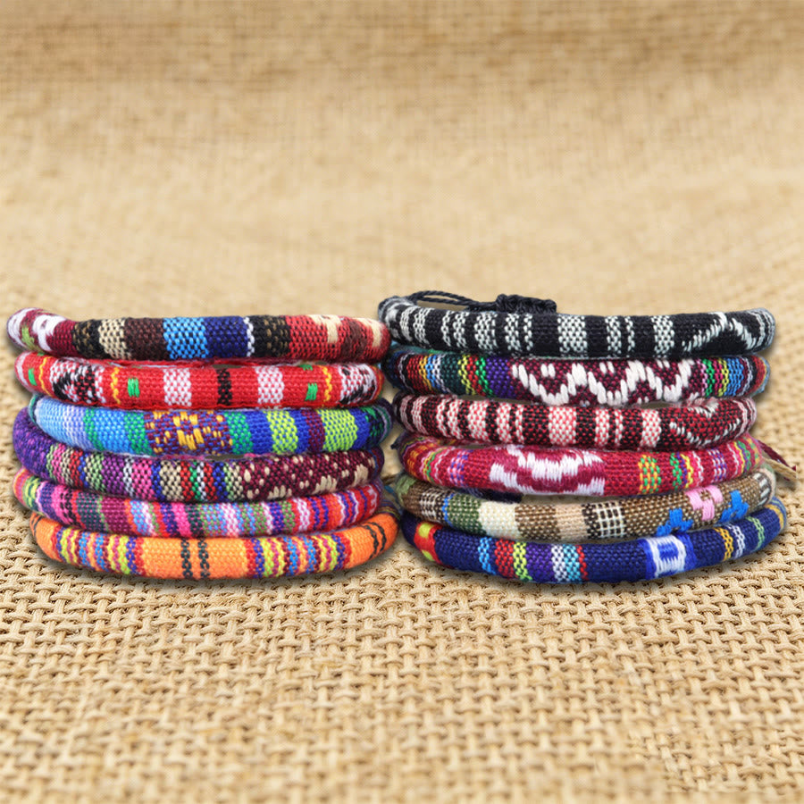 Bracelet d'amitié tressé à la main en fil de coton Olivenorma, motif ethnique bohème - image 4