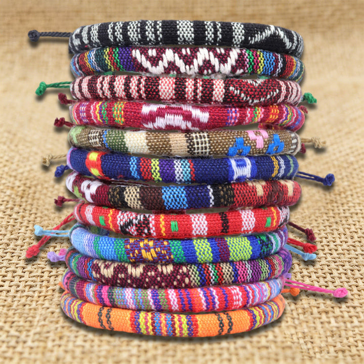 Bracelet d'amitié tressé à la main en fil de coton Olivenorma, motif ethnique bohème - image 3