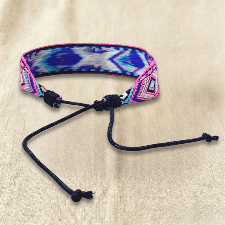 Bracelet tressé Olivenorma à motif ethnique géométrique tribal, ajustable et noué, idéal au quotidien et pour les fêtes. - image 14