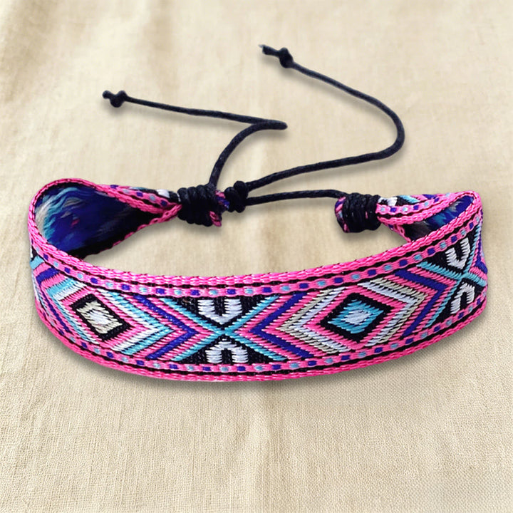 Bracelet tressé Olivenorma à motif ethnique géométrique tribal, ajustable et noué, idéal au quotidien et pour les fêtes. - image 13