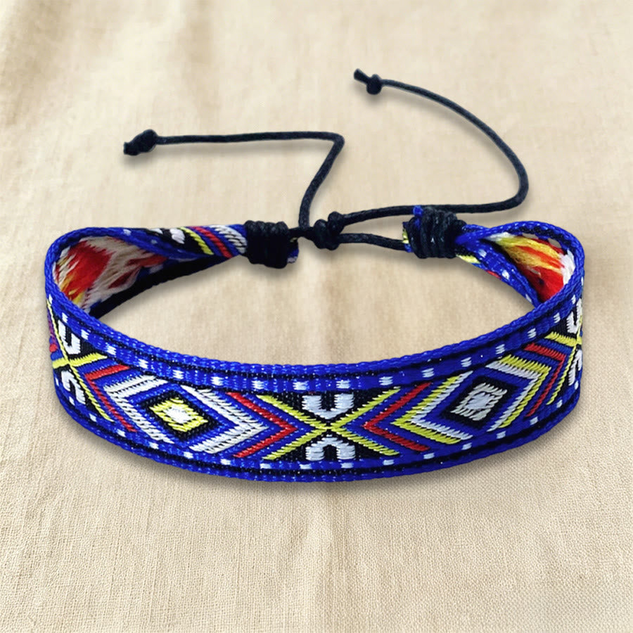 Bracelet tressé Olivenorma à motif ethnique géométrique tribal, ajustable et noué, idéal au quotidien et pour les fêtes. - image 22