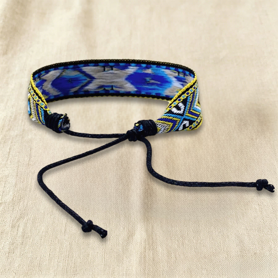 Bracelet tressé Olivenorma à motif ethnique géométrique tribal, ajustable et noué, idéal au quotidien et pour les fêtes. - image 20
