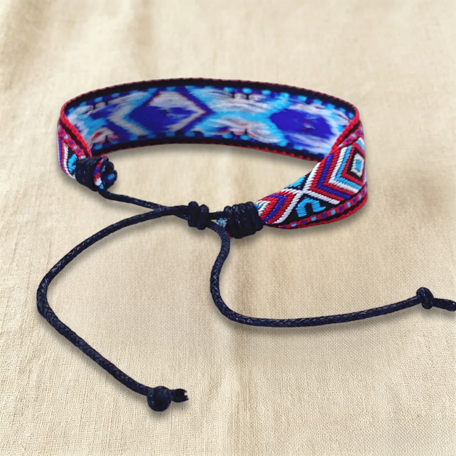 Bracelet tressé Olivenorma à motif ethnique géométrique tribal, ajustable et noué, idéal au quotidien et pour les fêtes. - image 26