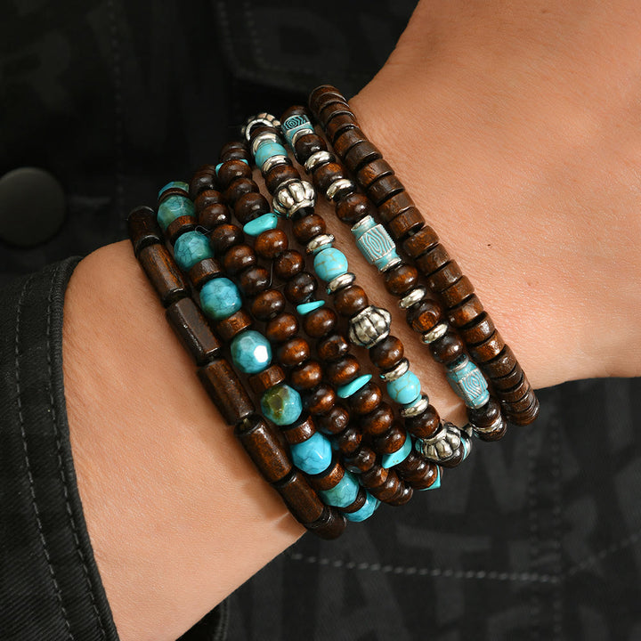 Bracelet ethnique bohème Olivenorma empilable à plusieurs couches avec breloques en plumes, fait main - image 20