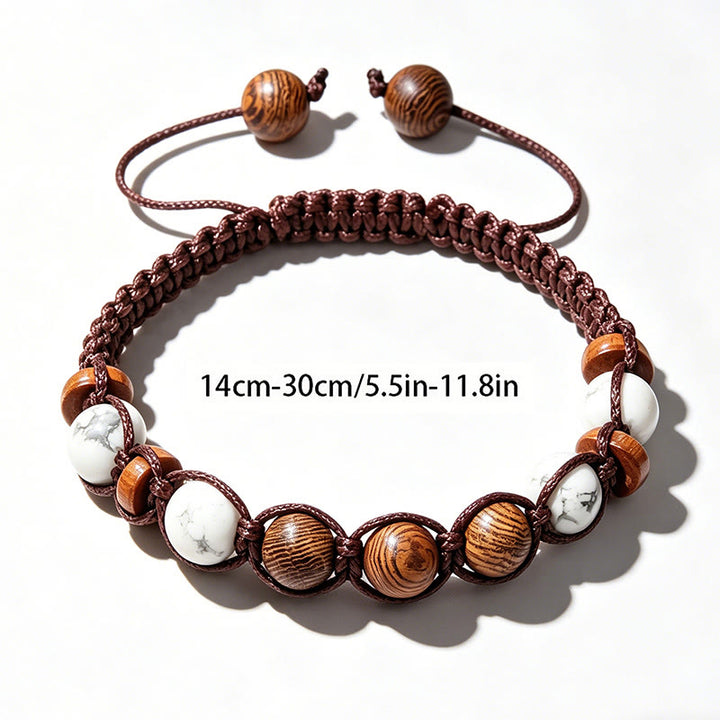 Bracelet tressé à perles Olivenorma ajustable avec nœud coulissant - image 2
