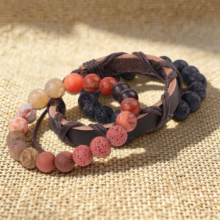 Bracelet ethnique bohème empilable multicouche Olivenorma fait main - image 4