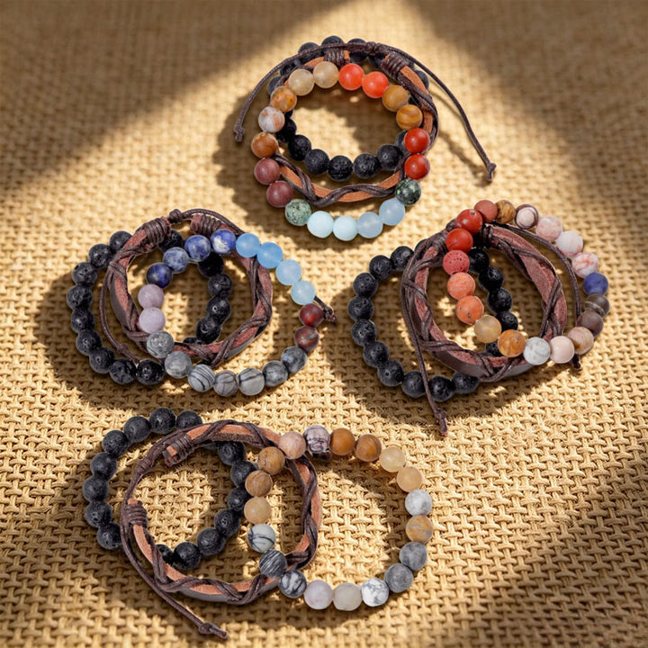 Bracelet ethnique bohème empilable multicouche Olivenorma fait main - image 19