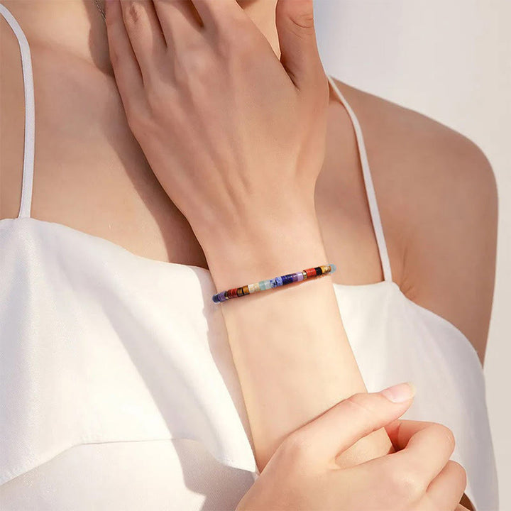 Olivenorma - Rappel inspirant : TU ES GÉNIALE - Bracelet ajustable fait main en perles - image 9