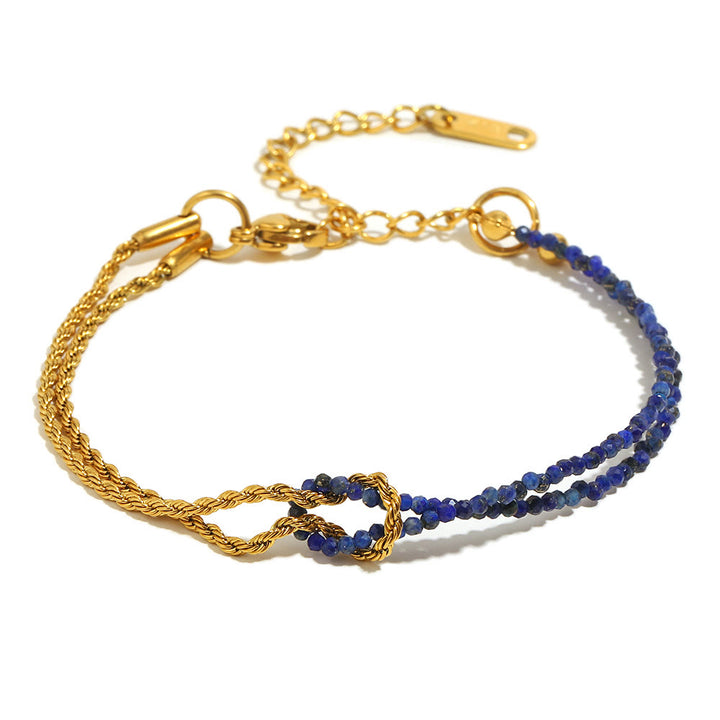Bracelet à perles Olivenorma à chaîne double couche et rallonge ajustable - Lapis lazuli - image 11
