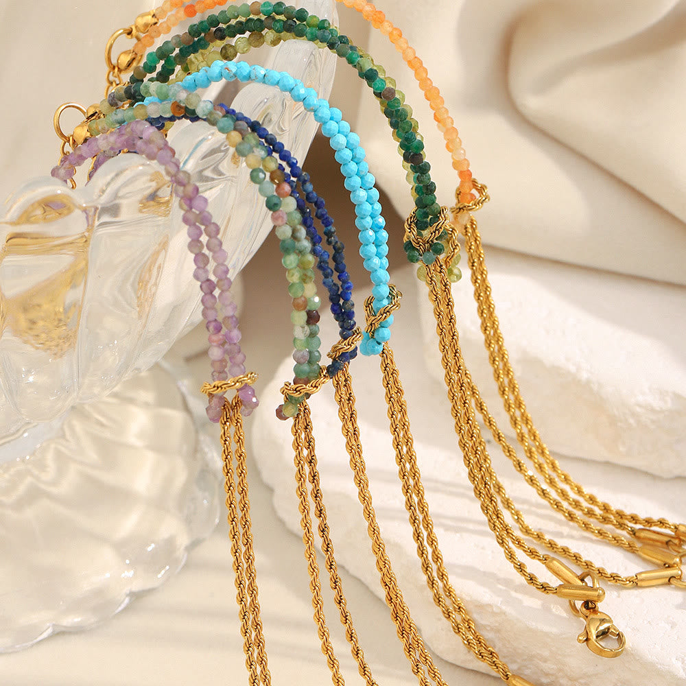 Bracelet à perles Olivenorma à chaîne double couche et rallonge ajustable - image 19