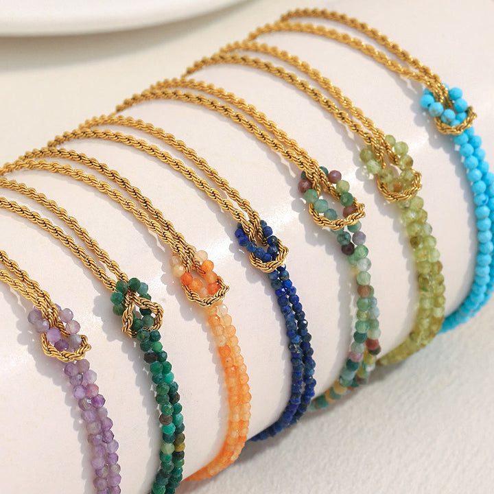 Bracelet à perles Olivenorma à chaîne double couche et rallonge ajustable - image 16