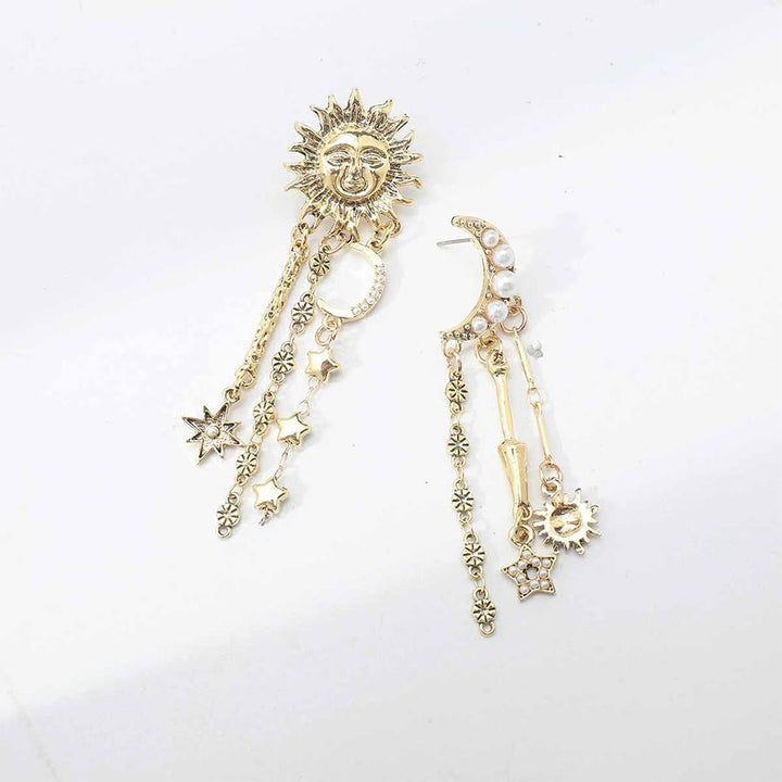 Boucles d'oreilles pendantes Olivenorma Boho Sun Face Célestic Star Moon - image 2
