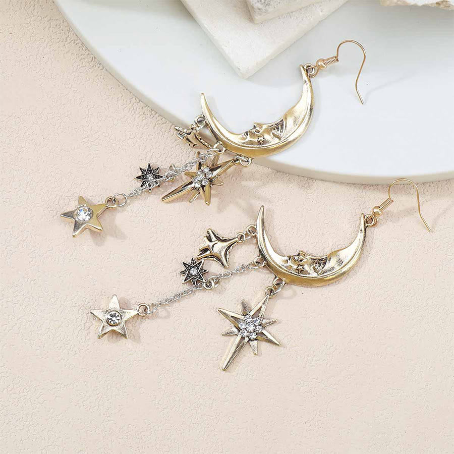 Boucles d'oreilles pendantes Olivenorma Boho Sun Face Célestic Star Moon - image 9