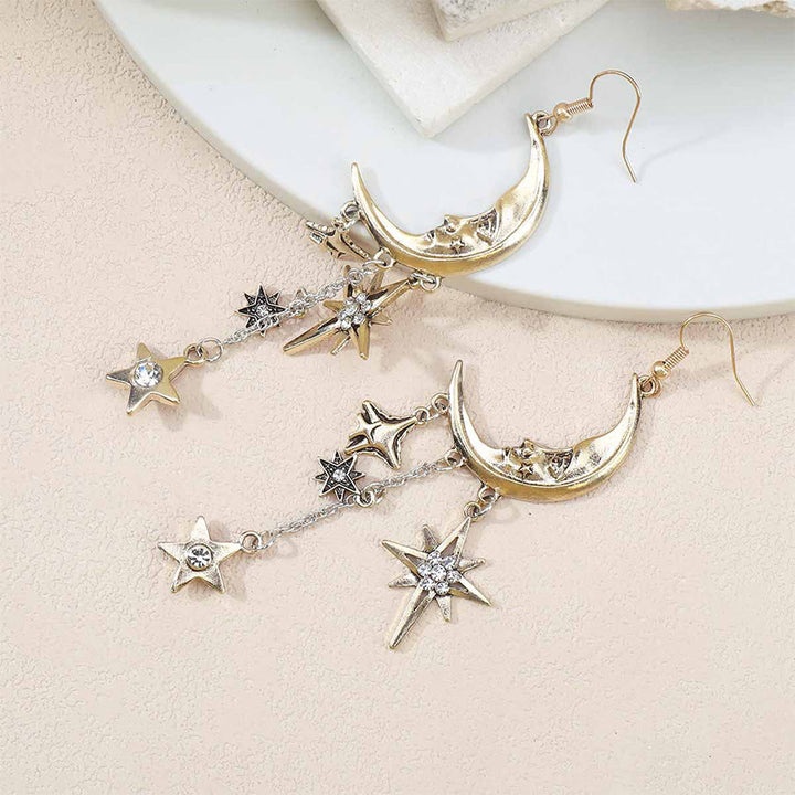 Boucles d'oreilles pendantes Olivenorma Boho Sun Face Célestic Star Moon - image 9