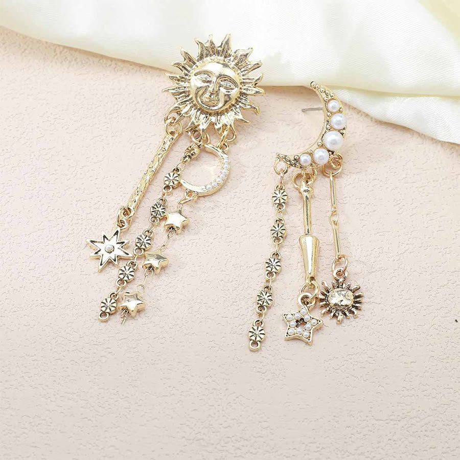 Boucles d'oreilles pendantes Olivenorma Boho Sun Face Célestic Star Moon - image 3