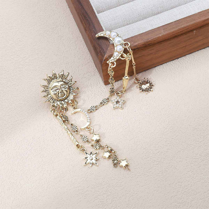 Boucles d'oreilles pendantes Olivenorma Boho Sun Face Célestic Star Moon - image 4