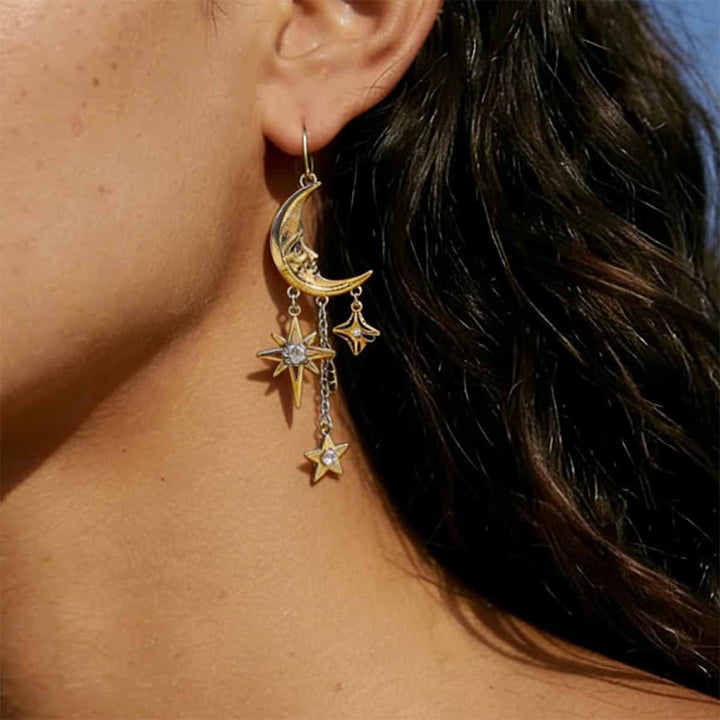 Boucles d'oreilles pendantes Olivenorma Boho Sun Face Célestic Star Moon - image 7