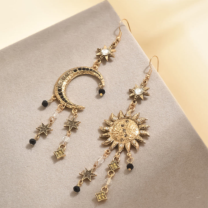 Boucles d'oreilles pendantes Olivenorma style bohème vintage céleste soleil lune étoile - image 6