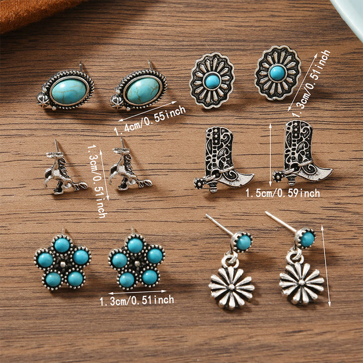Boucles d'oreilles Olivenorma bohèmes à motifs multiples du Sud-Ouest, empilables - image 17