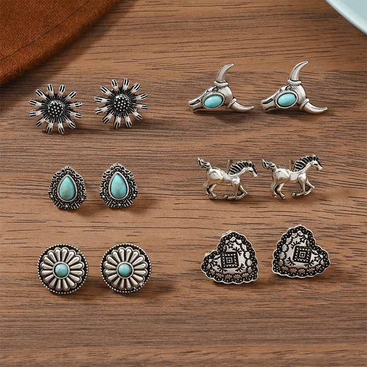 Boucles d'oreilles Olivenorma bohèmes à motifs multiples du Sud-Ouest, empilables - image 9