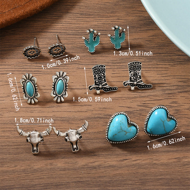 Boucles d'oreilles Olivenorma bohèmes à motifs multiples du Sud-Ouest, empilables - image 3
