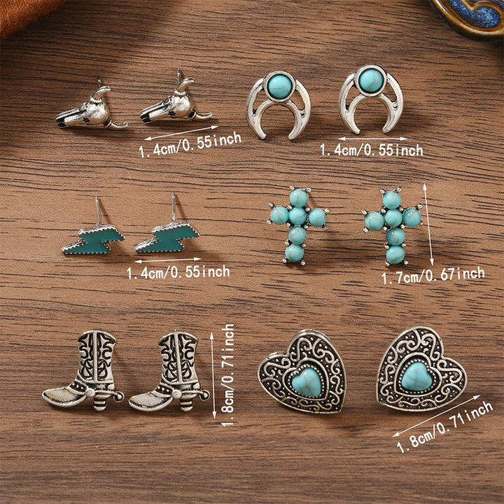 Boucles d'oreilles Olivenorma bohèmes à motifs multiples du Sud-Ouest, empilables - image 25
