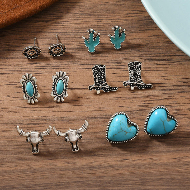 Boucles d'oreilles Olivenorma bohèmes à motifs multiples du Sud-Ouest, empilables - image 2