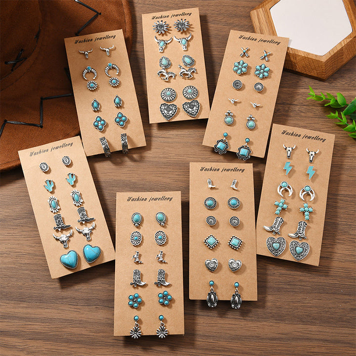 Boucles d'oreilles Olivenorma bohèmes à motifs multiples du Sud-Ouest, empilables - image 26