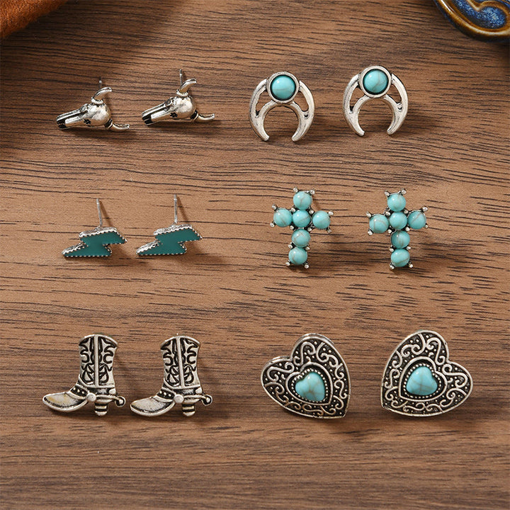 Boucles d'oreilles Olivenorma bohèmes à motifs multiples du Sud-Ouest, empilables - image 24