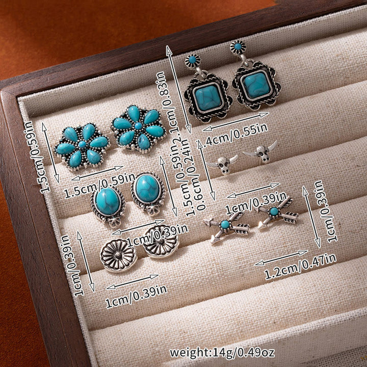 Boucles d'oreilles Olivenorma western bohème floral et cowboy à motifs variés - image 7