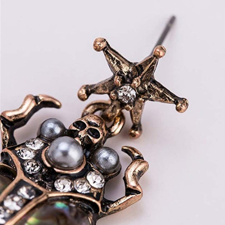 Boucles d'oreilles pendantes Olivenorma Vintage Star & Beetle Pearl. - image 4