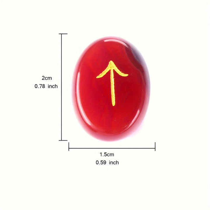 Olivenorma - Pierre anti-stress gravée de runes de sorcière en pierre naturelle (13 pièces) - image 9