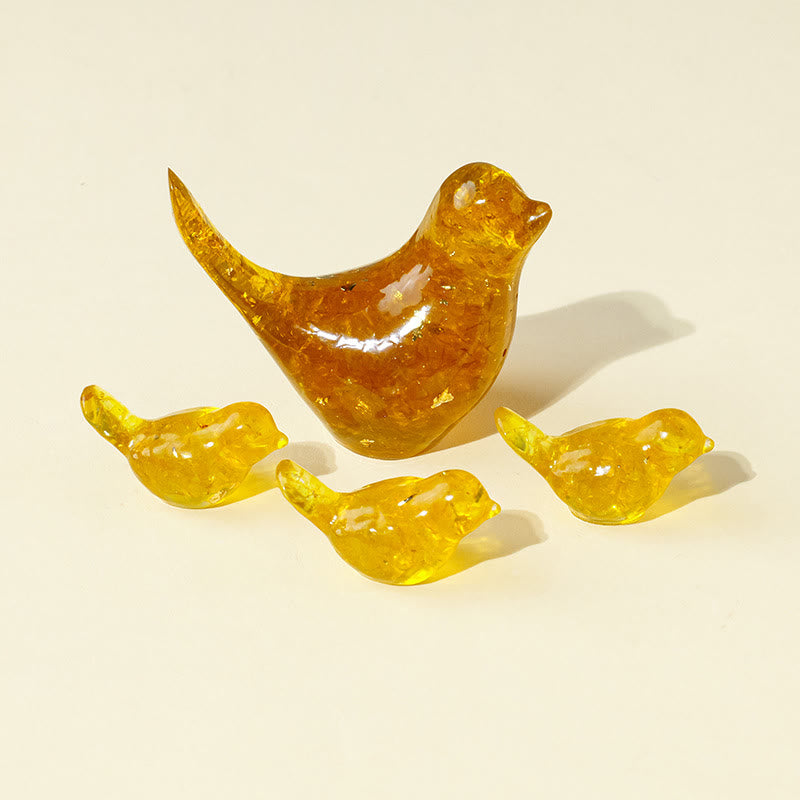 Sculpture d'oiseau en cristal naturel Olivenorma Décoration en pierres précieuses - Quartz citron - [Ensemble de cristaux] 1 grand cristal + 3 petits - image 63