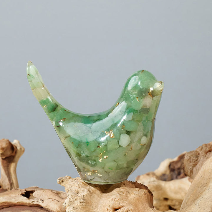 Sculpture d'oiseau en cristal naturel Olivenorma Décoration en pierres précieuses - Aventurine verte - Grand format : 7,5 x 6 cm - image 69
