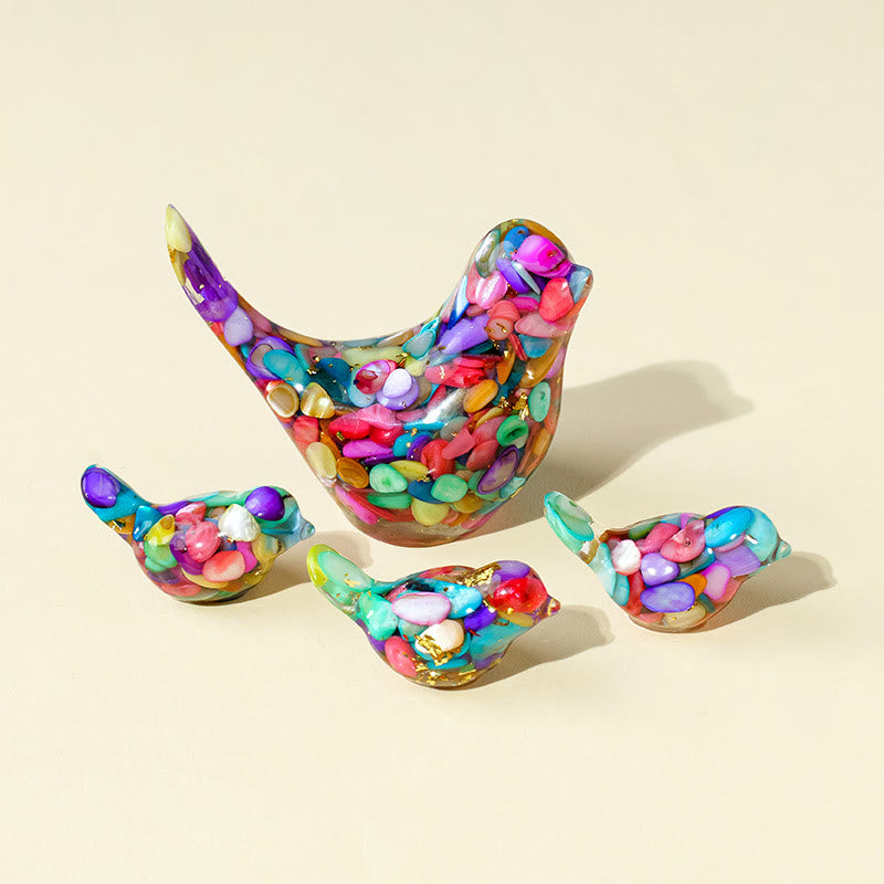 Sculpture d'oiseau en cristal naturel Olivenorma Décoration en pierres précieuses - Nacre arc-en-ciel - [Ensemble de cristaux] 1 grand cristal + 3 petits - image 65