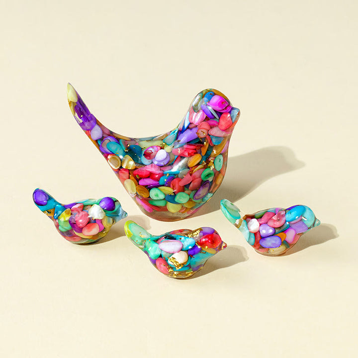 Sculpture d'oiseau en cristal naturel Olivenorma Décoration en pierres précieuses - Nacre arc-en-ciel - [Ensemble de cristaux] 1 grand cristal + 3 petits - image 65