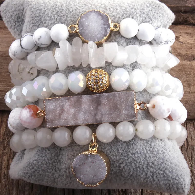Ensemble de 5 bracelets Olivenorma The Ultimate Calm & Destress - Agate blanche - image 12