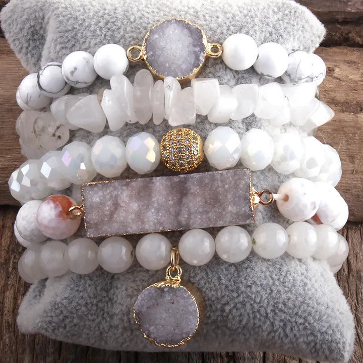Ensemble de 5 bracelets Olivenorma The Ultimate Calm & Destress - Agate blanche - image 12