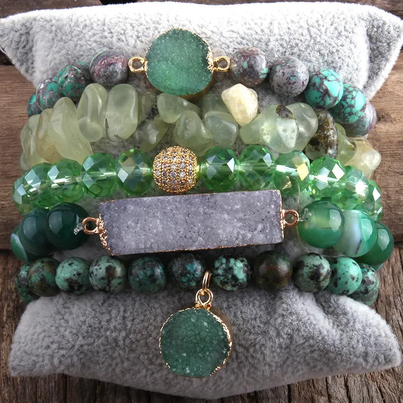 Ensemble de 5 bracelets Olivenorma The Ultimate Calm & Destress - Préhnite - image 14