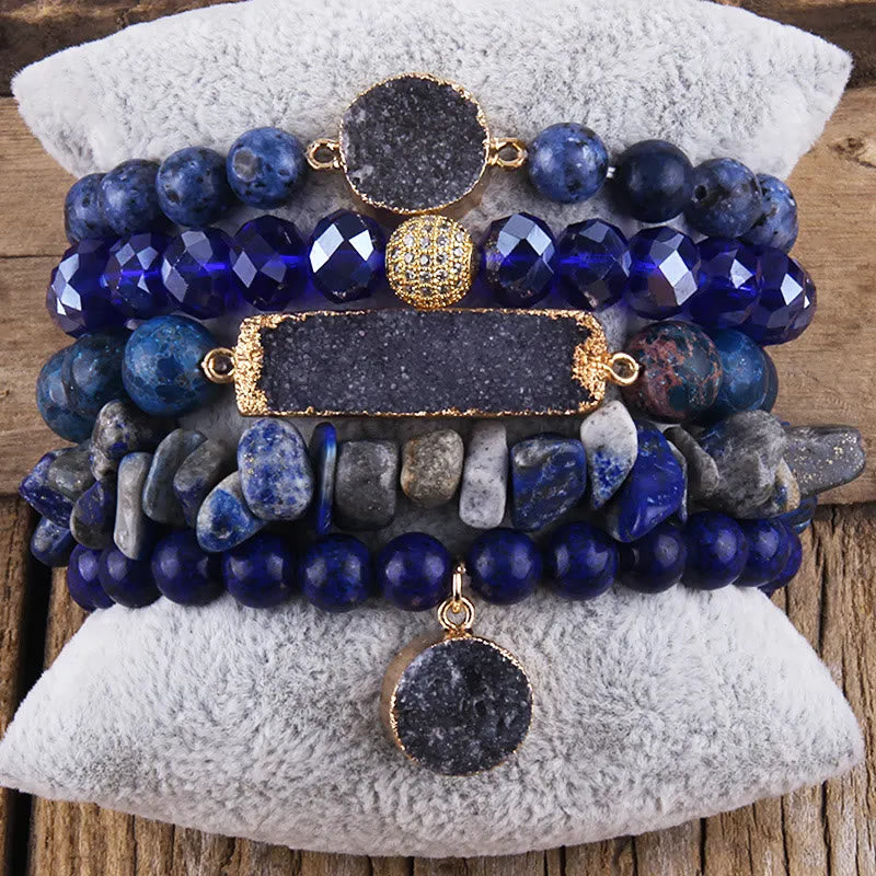 Ensemble de 5 bracelets Olivenorma The Ultimate Calm & Destress - Sodalite - image 19